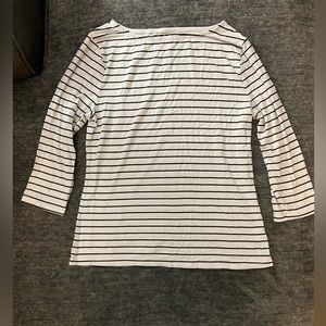 Women’s a new day black and white striped shirt.  Size: Medium. Never worn